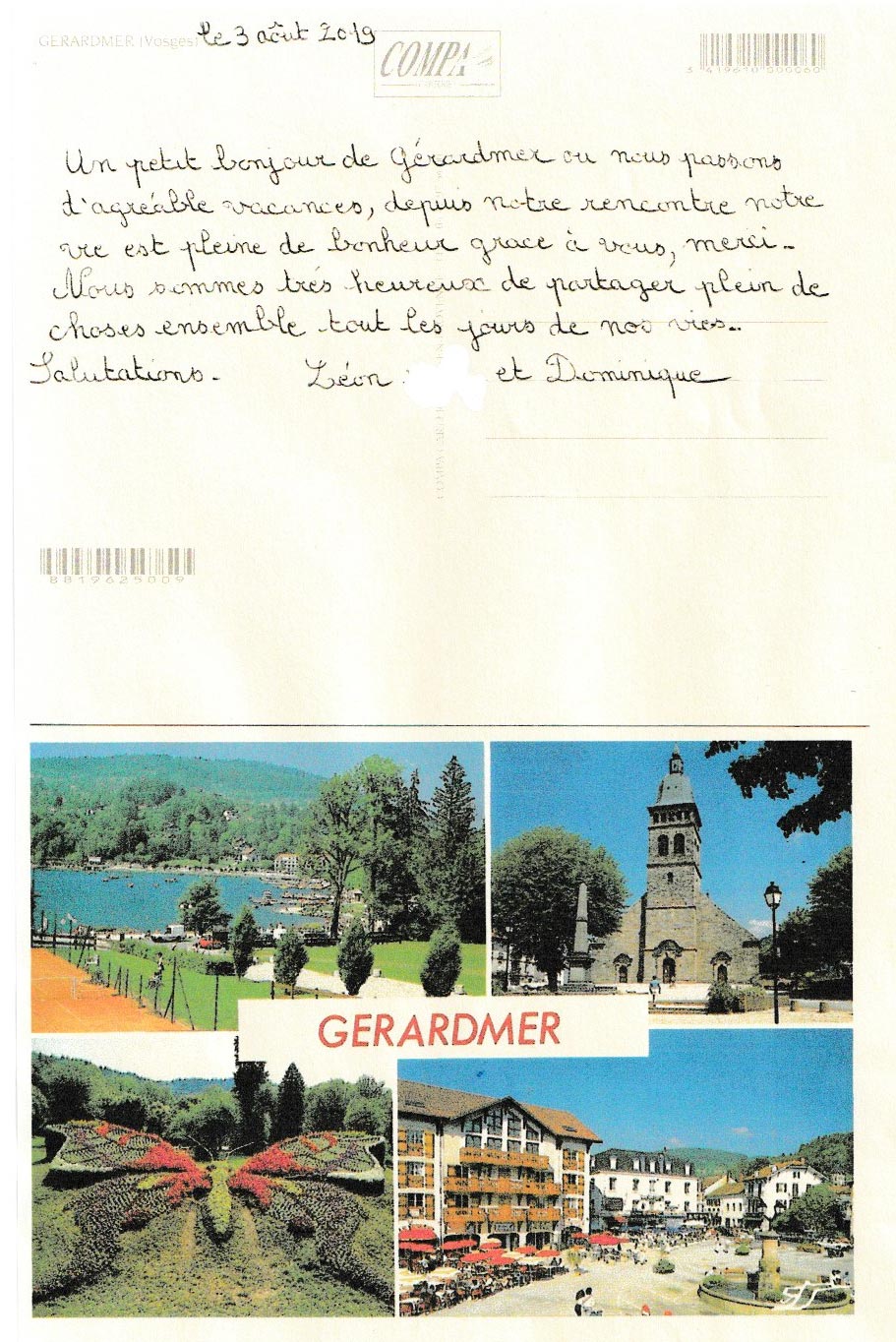 Témoignage carte postale